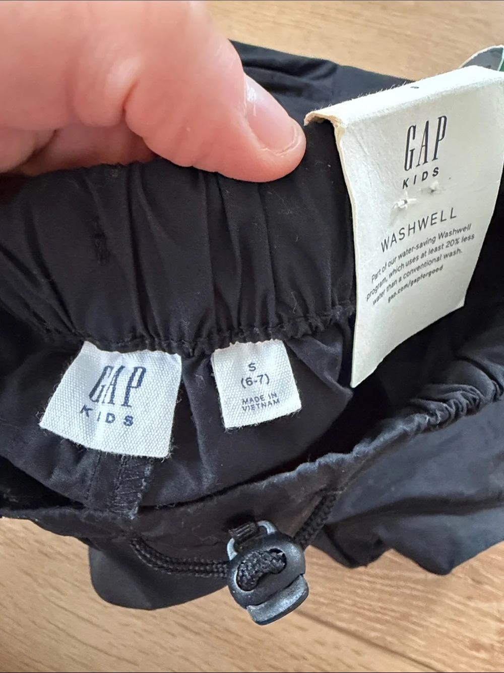 GAP Kids Black Cargo Joggers with Elastic Waist
